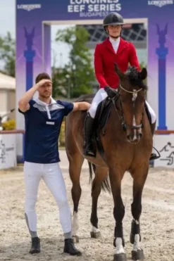 Outlet Polo de concours équestre MOSAIC - - Manches courtes Homme Le Cavalier En Concours|L'Homme En Concours