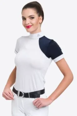 Discount Polo de concours équestre SIMPLY DAME - - Manches courtes Femme La Cavalière En Concours|La Femme En Concours