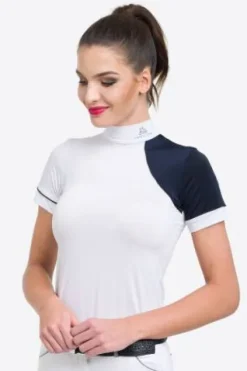 Discount Polo de concours équestre SIMPLY DAME - - Manches courtes Femme La Cavalière En Concours|La Femme En Concours