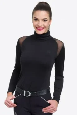 Hot Polo d'équitation col roulé FELICITY - - Manches longues Femme Tenue D'Équitation Femme·Polos Et Chemises