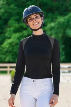 Hot Polo d'équitation col roulé FELICITY - - Manches longues Femme Tenue D'Équitation Femme·Polos Et Chemises