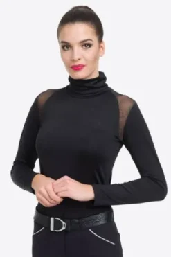 Hot Polo d'équitation col roulé FELICITY - - Manches longues Femme Tenue D'Équitation Femme·Polos Et Chemises