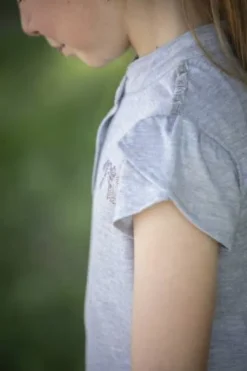 New Polo manches courtes julieta - - tissu irisé Enfant Tenue D'Équitation Enfant·T-Shirts équitation Enfant|Tenue D'Équitation Enfant·Polos Et Chemises