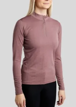 Polo manches longues Mocilia Jacquard Refined - - Fonctionnel et stylé Femme Tenue D'Équitation Femme·Polos Et Chemises