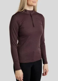 Polo manches longues Mocilia Jacquard Refined - - Fonctionnel et stylé Femme Tenue D'Équitation Femme·Polos Et Chemises