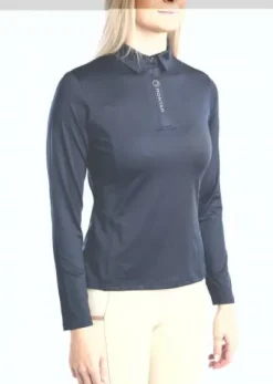 Clearance Polo manches longues Mosusan rosegold print - Femme Tenue D'Équitation Femme·Polos Et Chemises