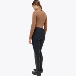 Polo manches longues zip Toffee Brown - Femme Tenue D'Équitation Femme·Polos Et Chemises