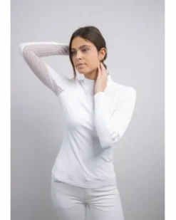 Online Polo technique Poris blanc Femme La Cavalière En Concours|La Femme En Concours