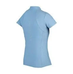 New Polo technique manches courtes zip paillettes - - Tissu respirant Femme Tenue D'Équitation Femme·Polos Et Chemises