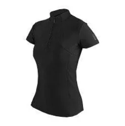 New Polo technique manches courtes zip paillettes - - Tissu respirant Femme Tenue D'Équitation Femme·Polos Et Chemises