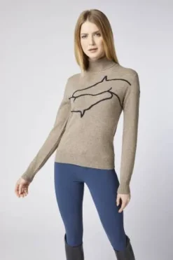 Outlet Pull col roulé OYACE knitwear- Femme Tenue D'Équitation Femme·Sweat Shirt, Polaire Et Pull Femme