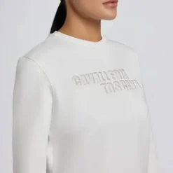 Pull Crew Neck coton - Femme Tenue D'Équitation Femme·Sweat Shirt, Polaire Et Pull Femme