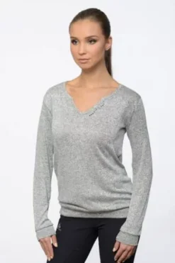 Online Pull léger col V décontracté - - Viscose doux Femme Tenue D'Équitation Femme·Sweat Shirt, Polaire Et Pull Femme