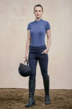 Riding Top à Manches Courtes - - Tissu Technique Femme Tenue D'Équitation Femme·Polos Et Chemises