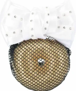 Clearance Résille barette strass - - effet satin et velours Femme Tenue De Concours Femme·Résilles Cheveux|Les Accessoires De Concours·Résilles De Cavalière