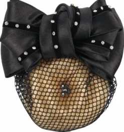 Clearance Résille barette strass - - effet satin et velours Femme Tenue De Concours Femme·Résilles Cheveux|Les Accessoires De Concours·Résilles De Cavalière