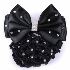 New Résille barette strass chic - - noeud en satin Femme Tenue De Concours Femme·Résilles Cheveux|Les Accessoires De Concours·Résilles De Cavalière