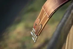 Outlet Sangle Bavette Evo cuir avec mousqueton marron Sangles