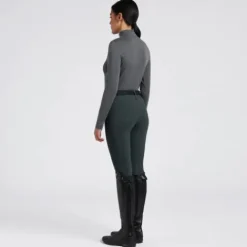 Hot Sous-pull technique zippé en laine Anthracite - Femme Tenue D'Équitation Femme·Polos Et Chemises