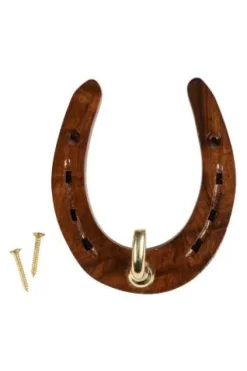 Discount Support Fer A Cheval Bois Et Laiton Rangement De La Sellerie·Porte-brides