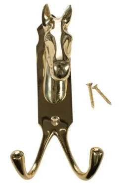 New Support Fer A Cheval Laiton 2 Crochets Rangement De La Sellerie·Porte-brides