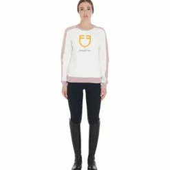 Sweat à col rond avec logo imprimé - Femme Tenue D'Équitation Femme·Sweat Shirt, Polaire Et Pull Femme