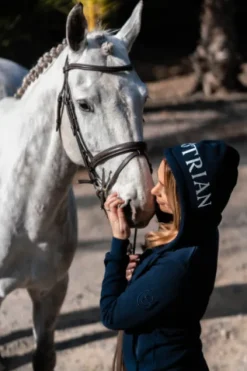 Outlet Sweat Ideal Hoodie Sportive Navy - Femme Tenue D'Équitation Femme·Sweat Shirt, Polaire Et Pull Femme