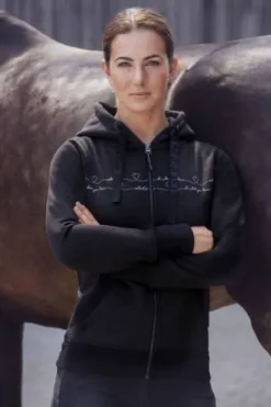 Sweat zippé Zip Hoodie ZAZA Equestrian Fanatics 2020 - Femme Tenue D'Équitation Femme·Sweat Shirt, Polaire Et Pull Femme