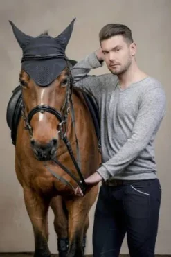 Best Sweater technique V-neck AXEL - - Coupe ample Homme Tenue D'Équitation Homme·Sweat Shirt, Polaire Et Pull Homme