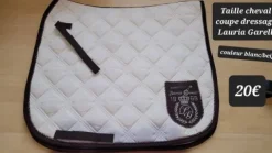Clearance Tapis blanc/beige Lauria Garelli blanc coupe dressage Tapis De Dressage|Tapis De Selle