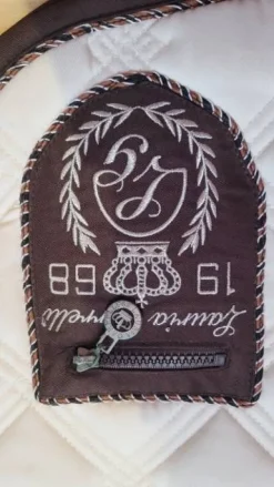 Clearance Tapis blanc/beige Lauria Garelli blanc coupe dressage Tapis De Dressage|Tapis De Selle