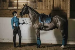 Discount Tapis de dressage Teal Blue - - Coton de qualité Tapis De Dressage|Tapis De Selle