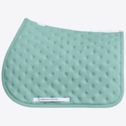 Sale Tapis de selle brodé vert - - respirabilité optimale Tapis De Cso|Tapis De Selle
