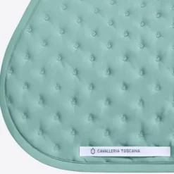 Sale Tapis de selle brodé vert - - respirabilité optimale Tapis De Cso|Tapis De Selle