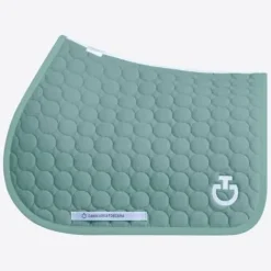 Best Tapis de selle circle quilted vert - - coton 3d Tapis De Cso|Tapis De Selle