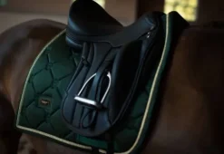 Outlet Tapis de selle DRESSAGE Forest Green - - Tissu déperlant Tapis De Dressage|Tapis De Selle
