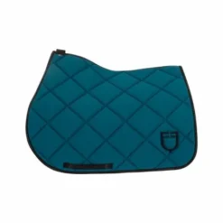 Outlet Tapis de selle technique logo bleu pétrole/noir- Tapis De Cso|Tapis De Selle