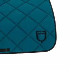 Outlet Tapis de selle technique logo bleu pétrole/noir- Tapis De Cso|Tapis De Selle