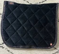 Sale Tapis de selle velours DRESSAGE - - Galon pailleté Tapis De Dressage|Tapis De Selle