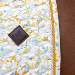 Clearance Tapis de Selle Velvet printing fleuri DRESSAGE - Kentucky Tapis De Dressage|Tapis De Selle