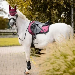 Hot Tapis de selle Zahra Bordeaux - - Effet satiné, motifs élégants Tapis De Cso|Tapis De Selle