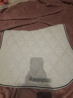 Clearance Tapis d'équitation blanc à strass Tapis De Selle|Tapis De Selle
