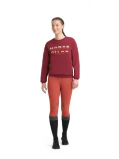 Hot Team Sweat-shirt femme Rouge - Femme Tenue D'Équitation Femme·Sweat Shirt, Polaire Et Pull Femme