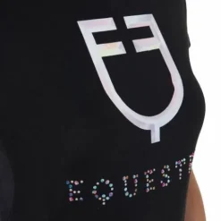 Outlet Tee-shirt logo holographique imprimé slim fit - Femme Tenue D'Équitation Femme·T-Shirts équitation Femme
