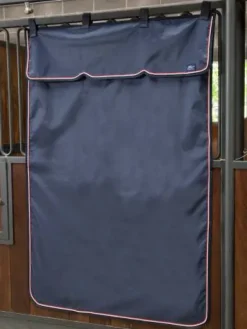 Online Tenture de box personnalisée - - PVC marine et gris clair Aménagement De L'Écurie·Tentures Et Fermetures De Box