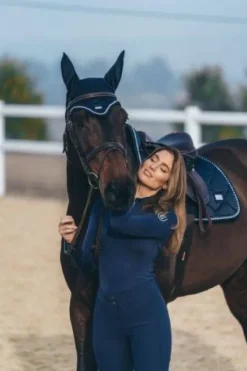 Best Top UV PROTECTION Midnight blue - Femme Tenue D'Équitation Femme·T-Shirts équitation Femme|Tenue D'Équitation Femme·Polos Et Chemises