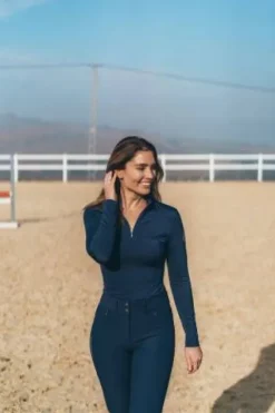 Best Top UV PROTECTION Midnight blue - Femme Tenue D'Équitation Femme·T-Shirts équitation Femme|Tenue D'Équitation Femme·Polos Et Chemises