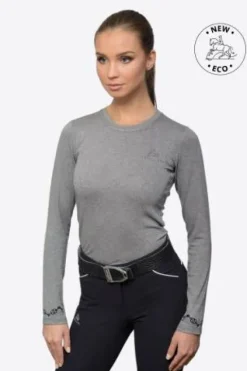 Outlet T-shirt à manches longues - GRANDEUR Equestrian Apparel - Coton doux Femme Tenue D'Équitation Femme·T-Shirts équitation Femme