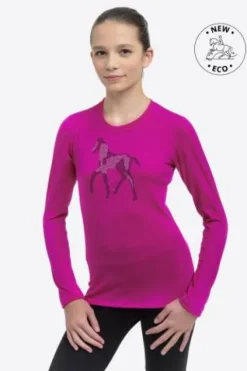 Discount T-shirt à manches longues pour enfants - - Tissu extensible Enfant Tenue D'Équitation Enfant·T-Shirts équitation Enfant