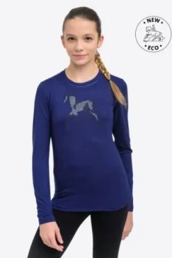 Discount T-shirt à manches longues pour enfants - - Tissu extensible Enfant Tenue D'Équitation Enfant·T-Shirts équitation Enfant
